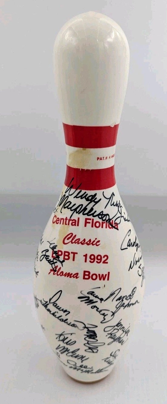 LPBT Central Florida Classic 1992 Aloma Bowl Signed Bowling Tournament Pin